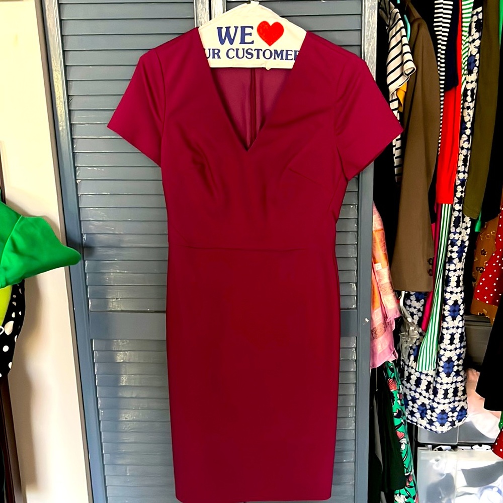 Mauve dress v neck short sleeve j.crew 00
